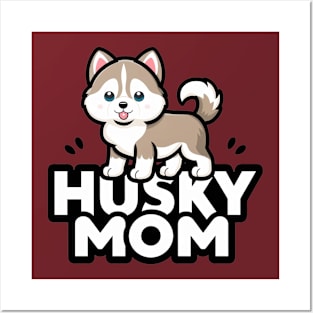 Husky Dog Mom Cute Kawaii Posters and Art